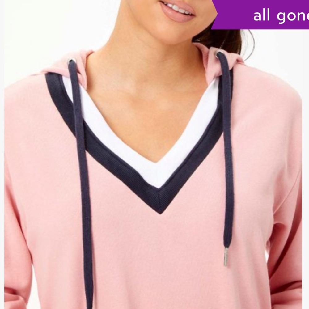 Tommy Jeans Pink Hoodie Sweatshirt/Dress. Size L. - Picture 3 of 11